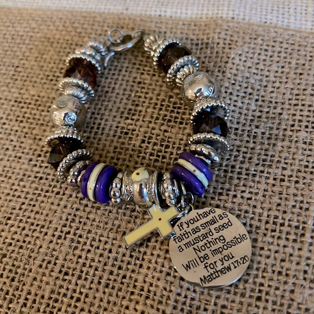 Beaded Faith Bracelet. Never Worn